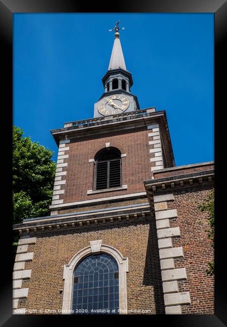 St. James's Church Piccadilly in London Framed Print by Chris Dorney