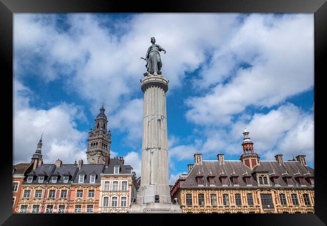 Grand Place in Lille Framed Print by Chris Dorney
