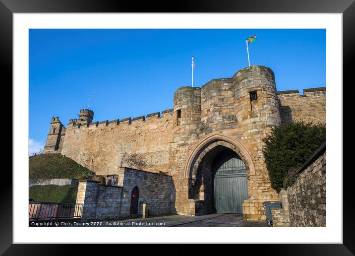 Lincoln Castle in Lincoln UK Framed Mounted Print by Chris Dorney