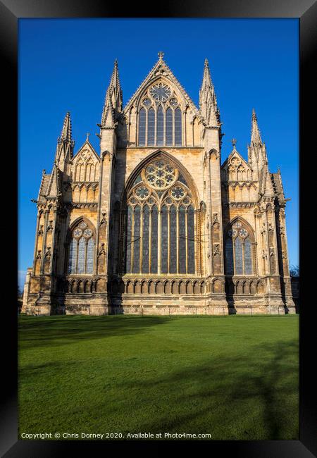 Lincoln Cathedral in the UK Framed Print by Chris Dorney