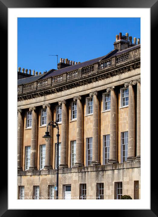 Royal Crescent in Bath Framed Mounted Print by Chris Dorney