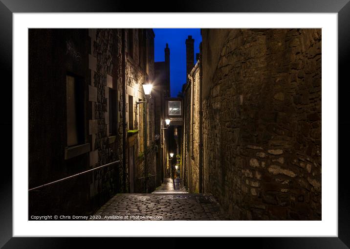 Anchor Close in Edinburgh Framed Mounted Print by Chris Dorney