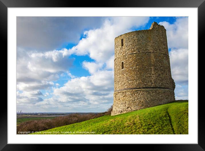 Hadleigh Castle in Essex Framed Mounted Print by Chris Dorney