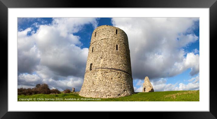 Hadleigh Castle in Essex Framed Mounted Print by Chris Dorney