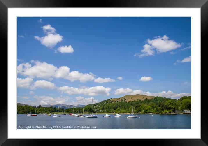 Lake Windermere in the Lake District Framed Mounted Print by Chris Dorney