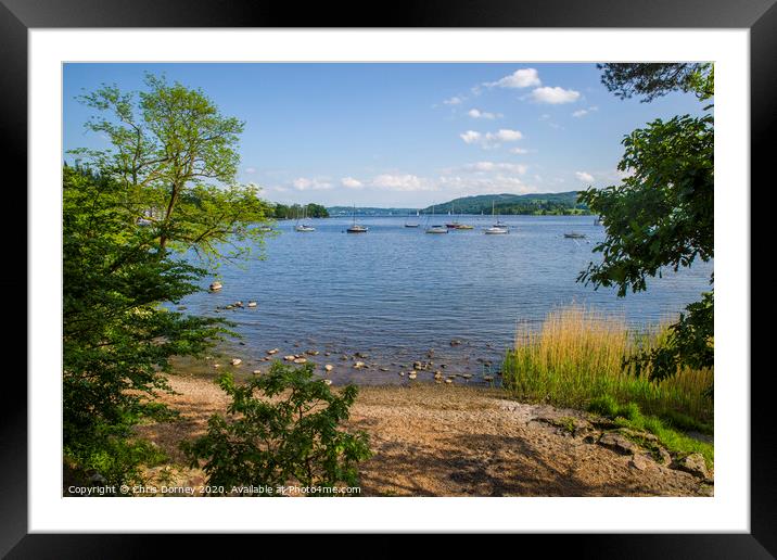 Lake Windermere in the Lake District Framed Mounted Print by Chris Dorney