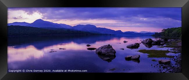 Coniston Water in the Lake District Framed Print by Chris Dorney