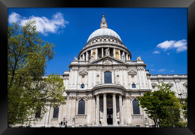 St. Pauls Cathedral in London Framed Print by Chris Dorney