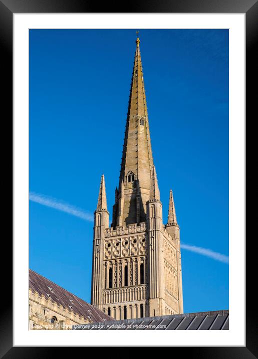 Norwich Cathedral Framed Mounted Print by Chris Dorney