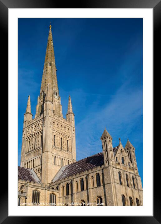 Norwich Cathedral Framed Mounted Print by Chris Dorney