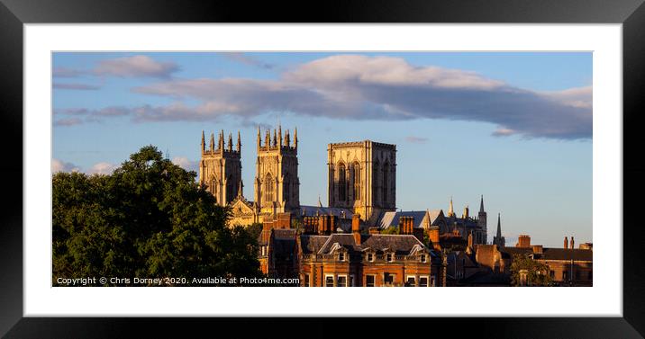 View of York Minster Framed Mounted Print by Chris Dorney