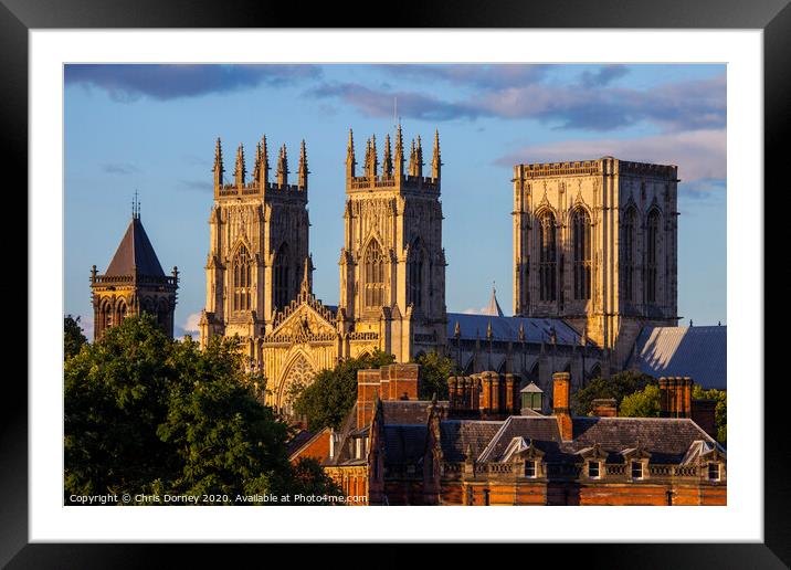 York Minster Framed Mounted Print by Chris Dorney