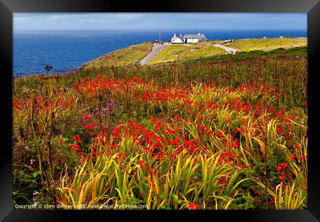 Land's End in Cornwall Framed Print by Chris Dorney