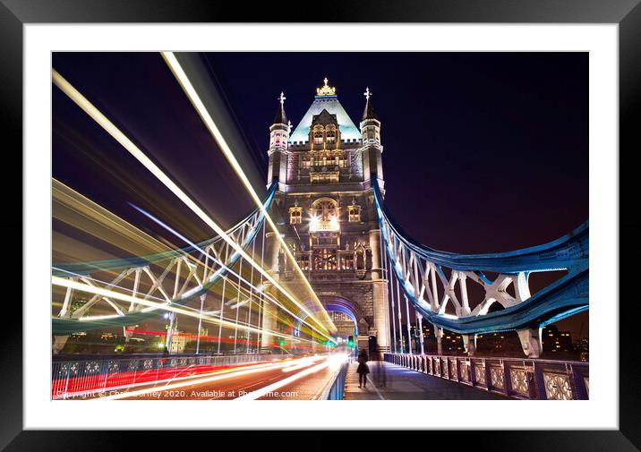 Tower Bridge at Night Framed Mounted Print by Chris Dorney