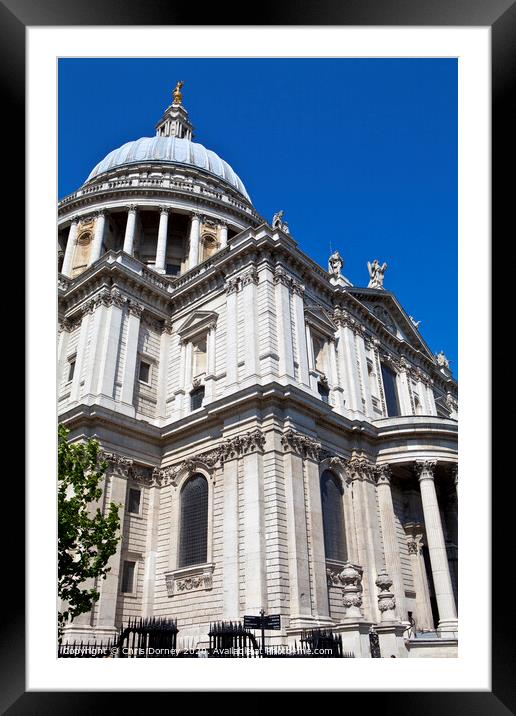St. Paul's Cathedral in London Framed Mounted Print by Chris Dorney