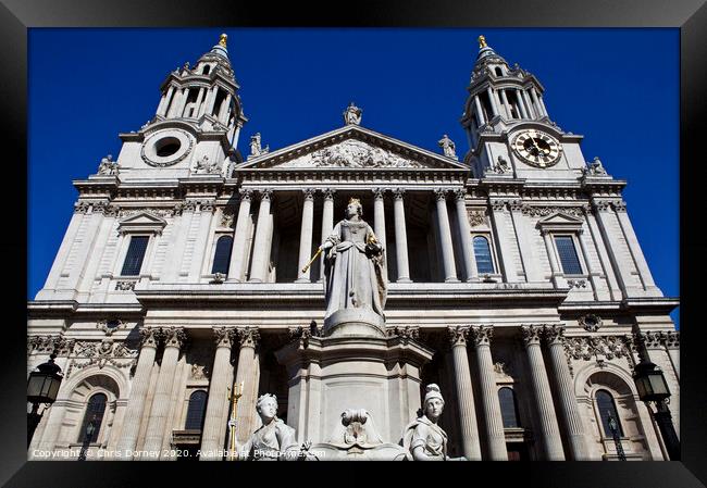 St. Paul's Cathedral in London Framed Print by Chris Dorney