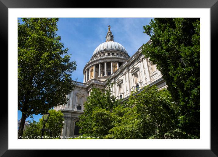 St. Pauls Cathedral in London Framed Mounted Print by Chris Dorney