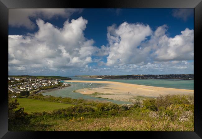 Panoramic view over Padstow Framed Print by Lindsay Philp