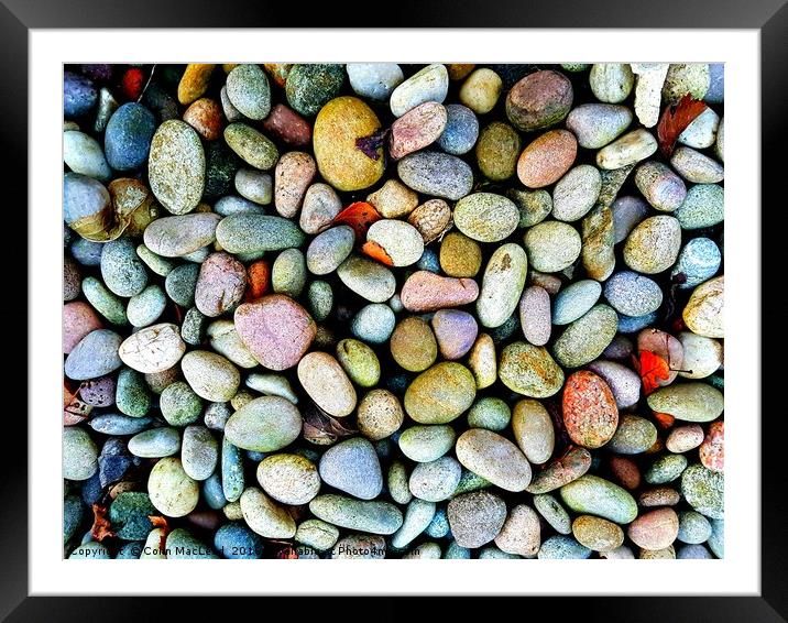 Pebbles Framed Mounted Print by Colin MacLeod