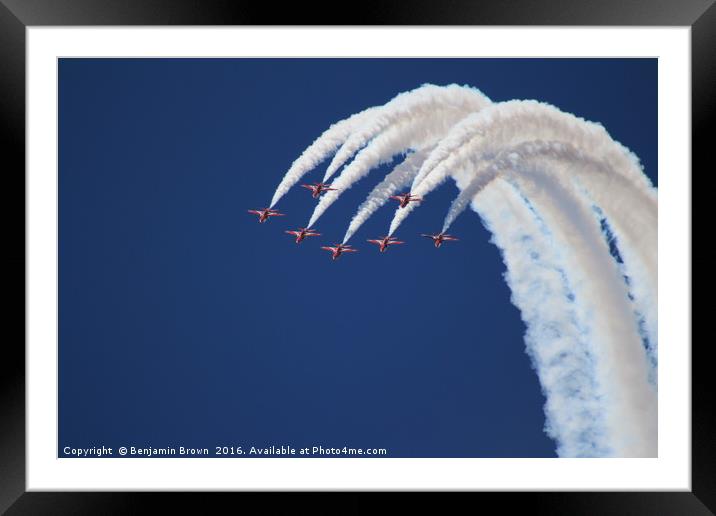 Red Champagne Framed Mounted Print by Benjamin Brown