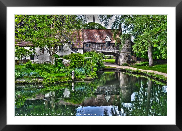 Pull's Ferry Norwich Framed Mounted Print by Sharon Breeze