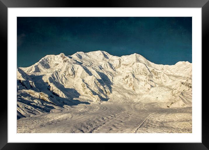 Mount Blackburn Framed Mounted Print by Fred Denner