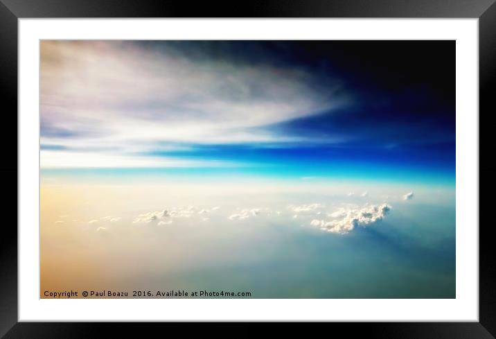 above clouds Framed Mounted Print by Paul Boazu