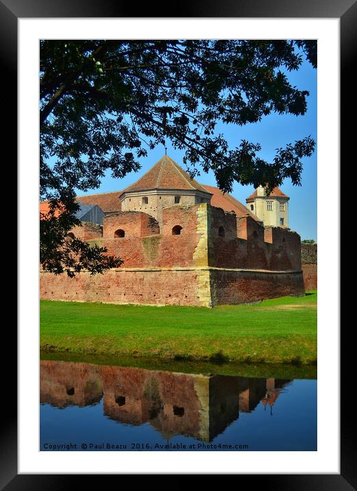 portrait of a fortress in reflection Framed Mounted Print by Paul Boazu
