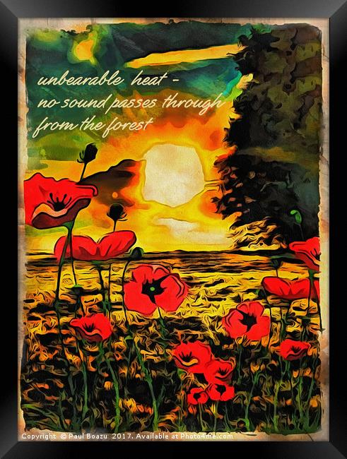 Summer sunset Framed Print by Paul Boazu
