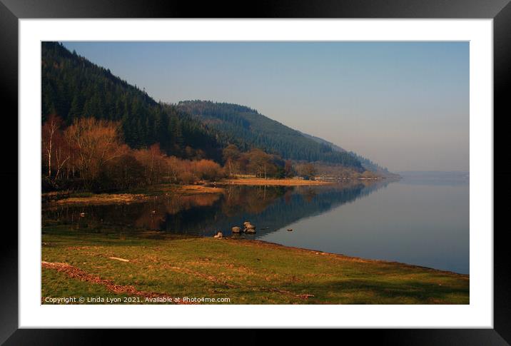 Bassenthwaite Lake   In the Lake District UK Framed Mounted Print by Linda Lyon