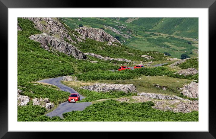 Red And Green, Wasdale Lake District Framed Mounted Print by Linda Lyon