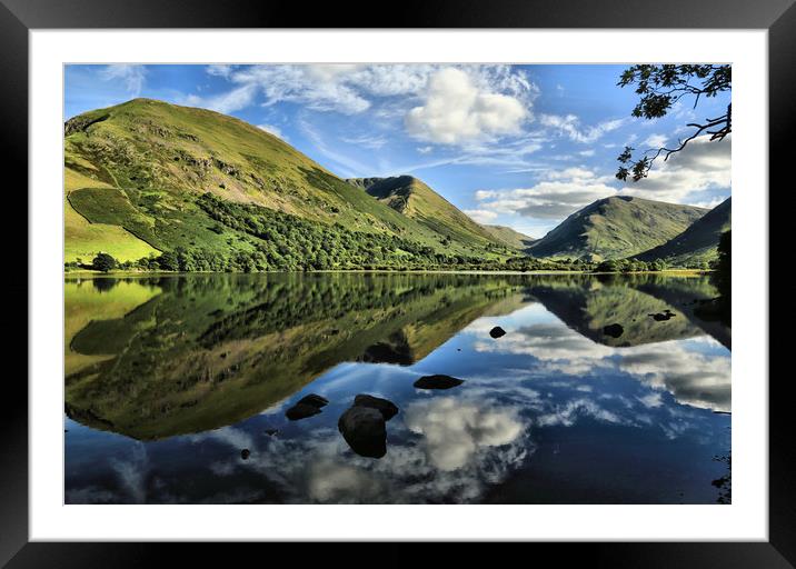 Reflection at Brotherswater Framed Mounted Print by Linda Lyon