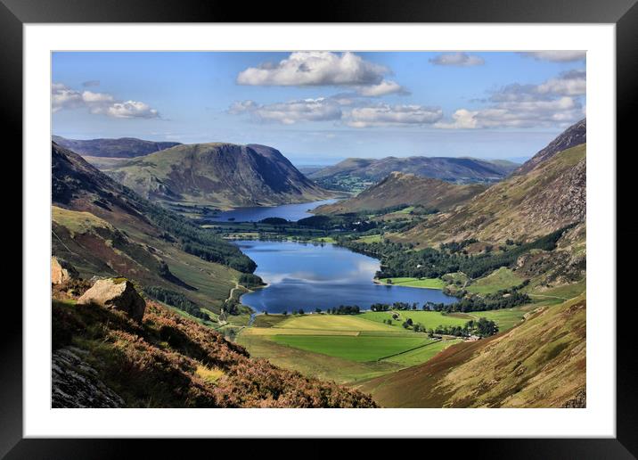View from Haystacks Framed Mounted Print by Linda Lyon