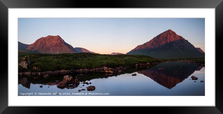 Glencoe Sunrise Panorama Framed Mounted Print by Alexander Jeffrey