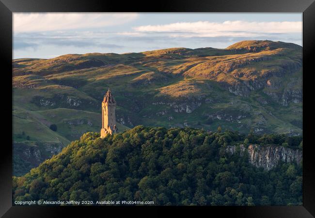 The Wallace Monument from Stirling Castle Framed Print by Alexander Jeffrey