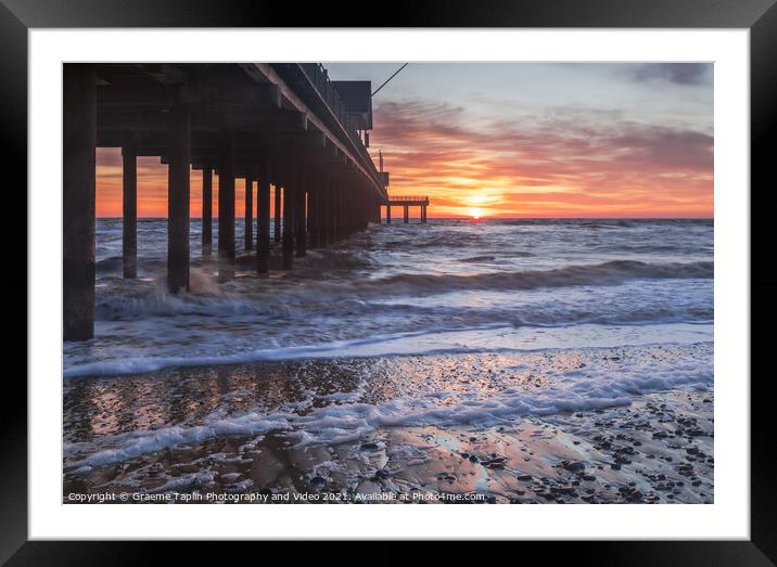 Southwold Pier at Sunrise Framed Mounted Print by Graeme Taplin Landscape Photography