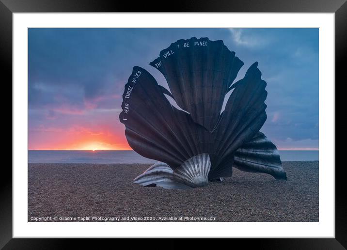 Aldeburgh Scallop Sculpture Framed Mounted Print by Graeme Taplin Landscape Photography