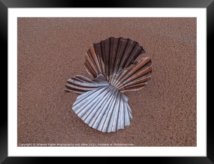 Aldeburgh scallop sculpture Framed Mounted Print by Graeme Taplin Landscape Photography