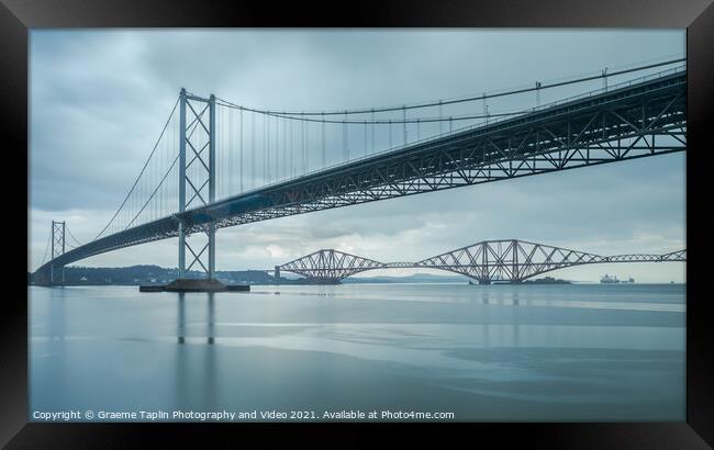 Forth Bridges Scotland Framed Print by Graeme Taplin Landscape Photography