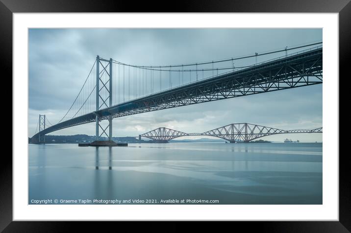 Forth Bridges Scotland Framed Mounted Print by Graeme Taplin Landscape Photography