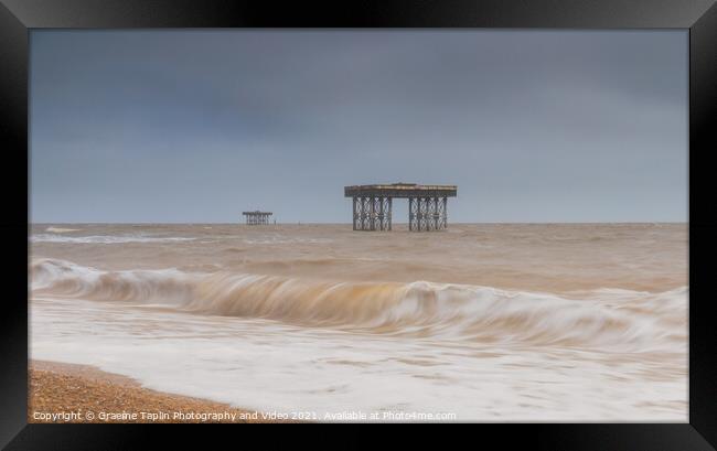 Sizewell A nuclear plant cooling towers Framed Print by Graeme Taplin Landscape Photography