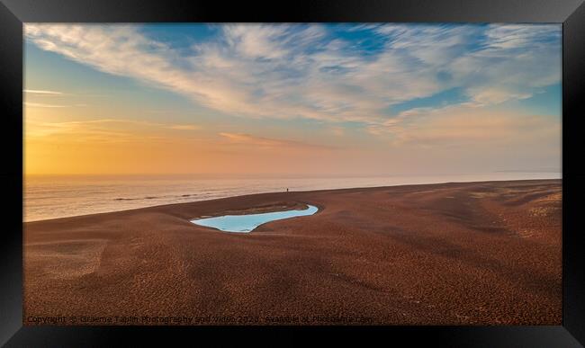 Shingle Street Sunrise Framed Print by Graeme Taplin Landscape Photography