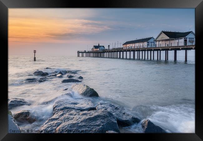 Southwold Pier in the morning light Framed Print by Graeme Taplin Landscape Photography