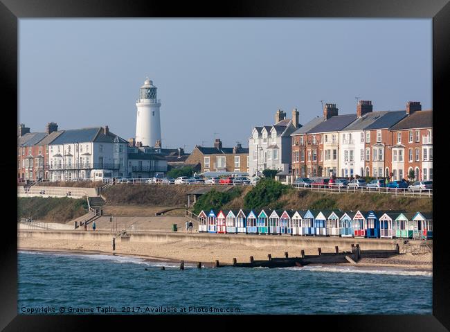 Southwold Promenade viewed from the Pier  Framed Print by Graeme Taplin Landscape Photography