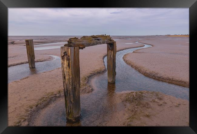 Snettisham Norfolk at low tide Framed Print by Graeme Taplin Landscape Photography
