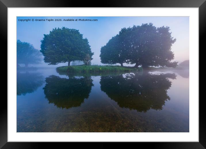 River Stour at Dedham Vale in a misty sunrise Framed Mounted Print by Graeme Taplin Landscape Photography