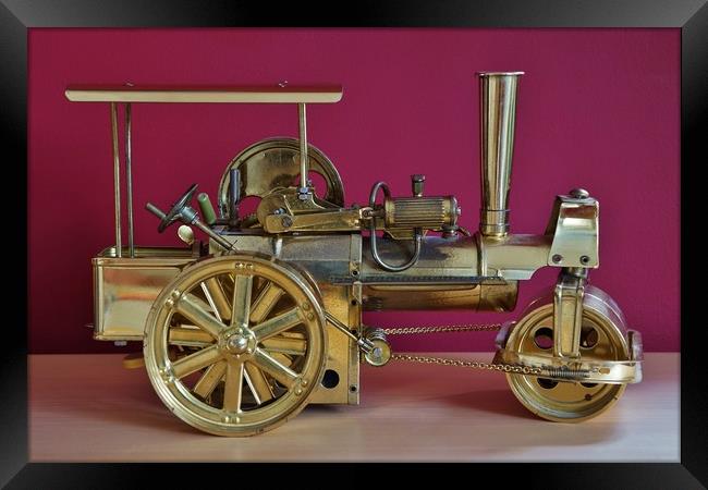 Model Steam-Roller                                Framed Print by John Iddles