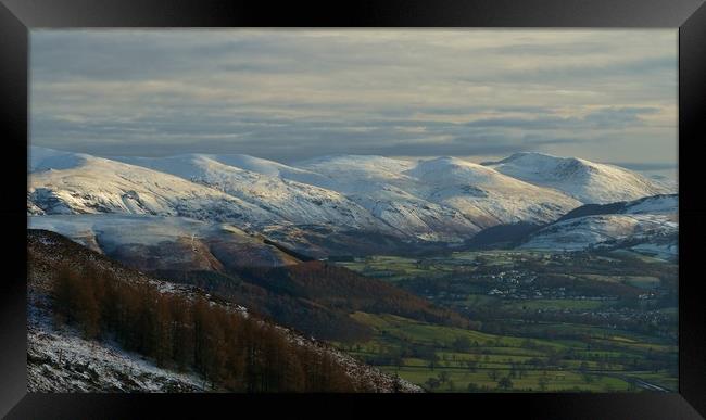 Great Dodd to Helvellyn Framed Print by John Iddles