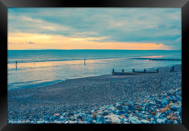 East Wittering Beach at Sunset Framed Print by Milton Cogheil