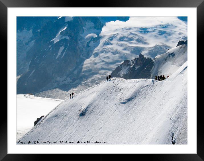 Mont Blanc, Chamonix Framed Mounted Print by Milton Cogheil